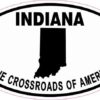 Oval Indiana the Crossroads of America Sticker