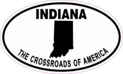 Oval Indiana the Crossroads of America Sticker