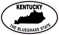 Oval Kentucky the Bluegrass State Sticker