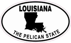 Oval Louisiana the Pelican State Sticker