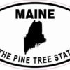 Oval Maine the Pine Tree State Sticker