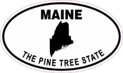 Oval Maine the Pine Tree State Sticker
