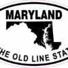 Oval Maryland the Old Line State Sticker