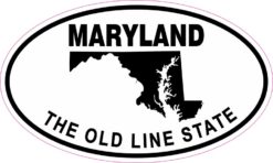 Oval Maryland the Old Line State Sticker