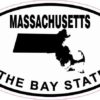 Oval Massachusetts the Bay State Sticker