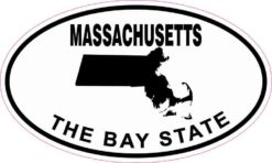 Oval Massachusetts the Bay State Sticker