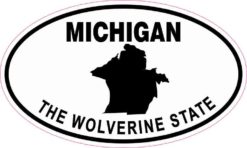Oval Michigan the Wolverine State Sticker