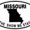 Oval Missouri the Show Me State Sticker