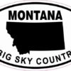 Oval Montana Big Sky Country Sticker