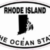 Oval Rhode Island the Ocean State Sticker