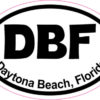 Oval DBF Daytona Beach Sticker