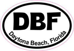 Oval DBF Daytona Beach Sticker