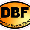 Orange Oval DBF Daytona Beach Sticker