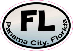 Pastel Oval FL Panama City Sticker