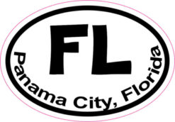 Oval FL Panama City Sticker