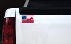 Alternative view of 5in x 3in Democratic Donkey American Flag Magnet