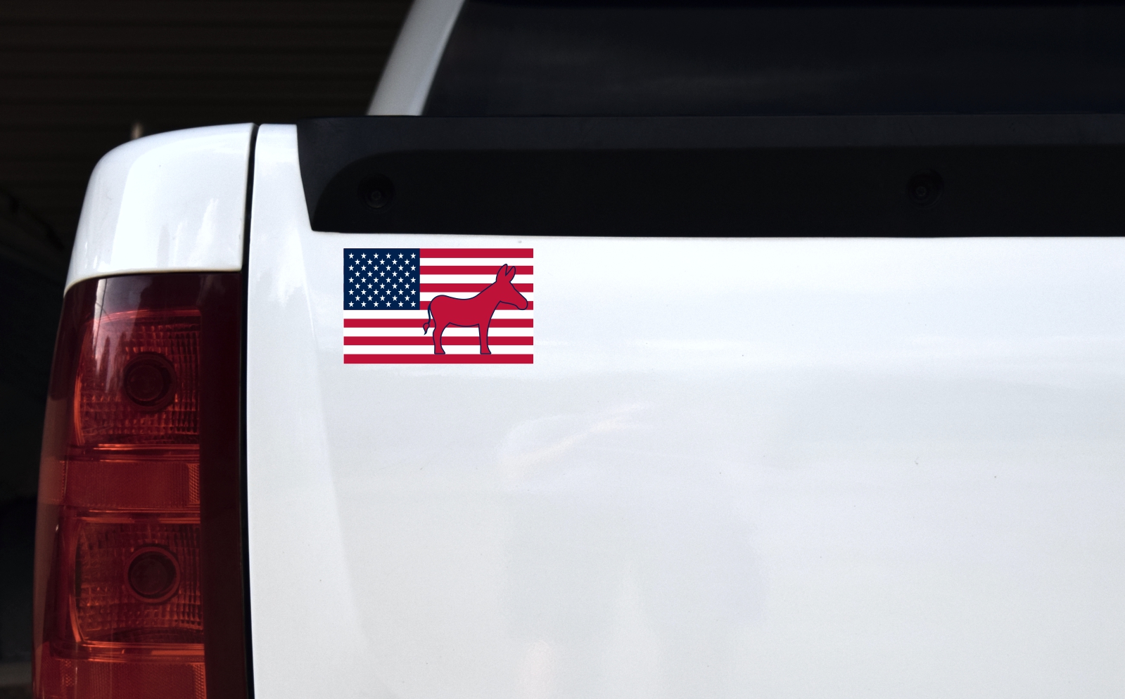 5in x 3in Democratic Donkey American Flag Sticker - Image 2
