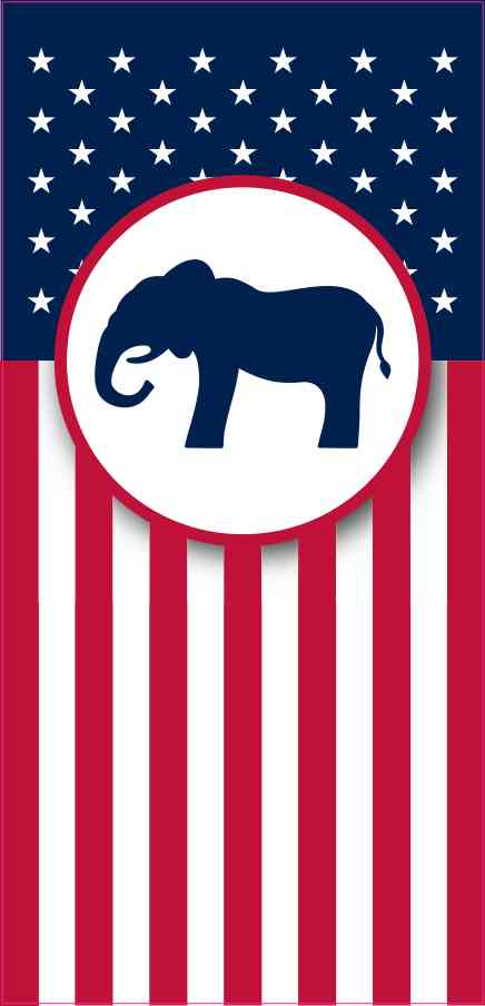 Republican Flag Banner Magnet