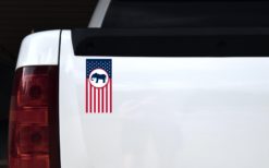 Alternative view of 3in x 6in Republican Flag Banner Magnet