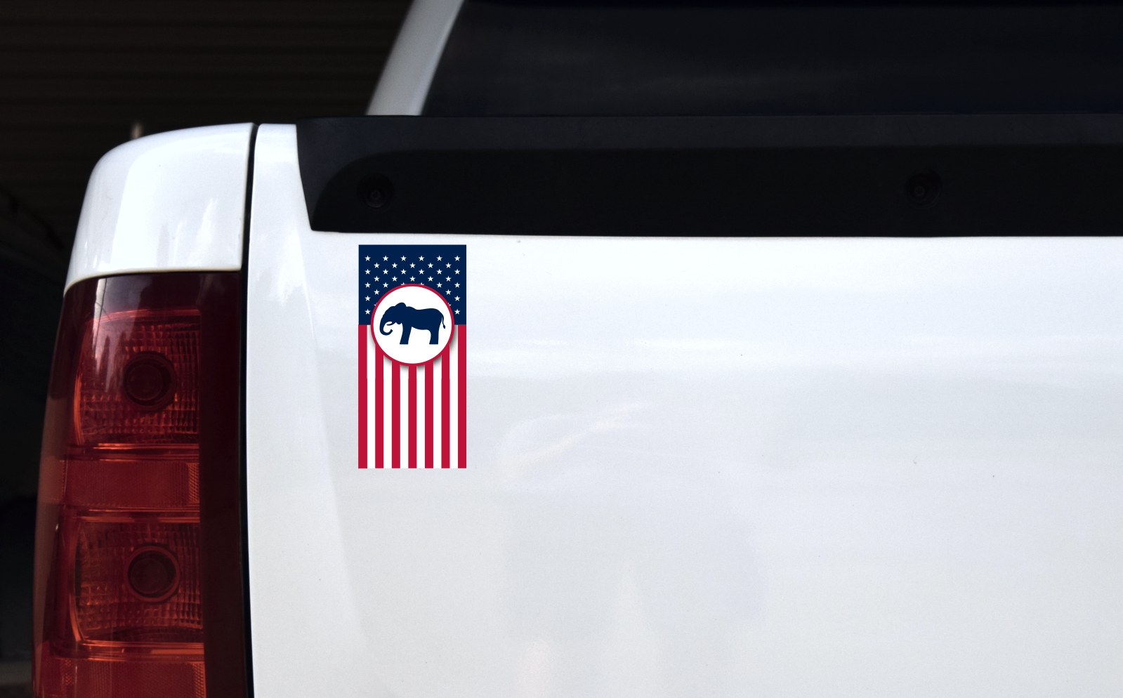 3in x 6in Republican Flag Banner Sticker - Image 2
