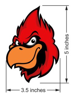 Cardinal Mascot Sticker