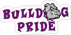 Purple Bulldog Pride Sticker