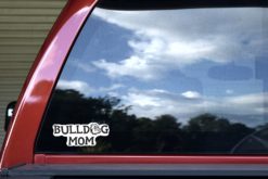 Alternative view of 6in x 2.5in Bulldog Mom Sticker