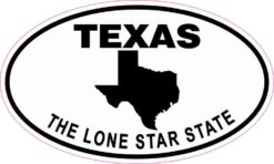 Oval Texas the Lone Star State Sticker