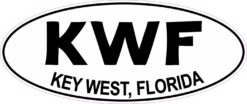 Oval KWF Key West Florida Sticker