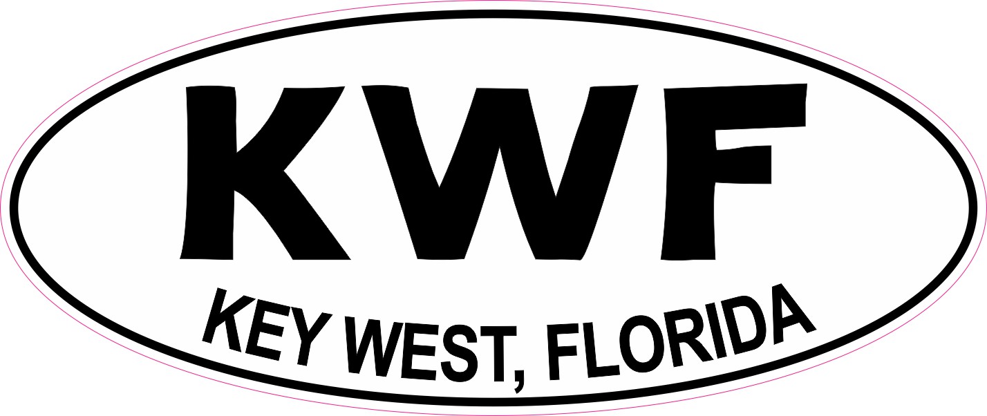 Oval KWF Key West Florida Sticker