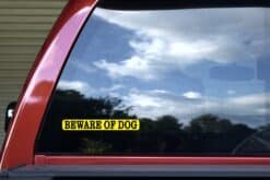 8in x 1in Beware of Dog Stickers