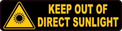 Keep Out of Direct Sunlight Sticker