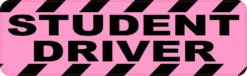 Pink Student Driver Bumper Magnet