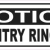 Notice For Entry Ring Bell Sticker