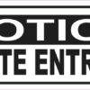 Notice Private Entrance Sticker