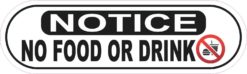 Symbol Notice No Food or Drink Sticker