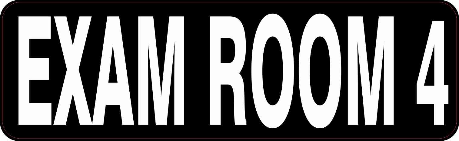 Exam Room 4 Sticker