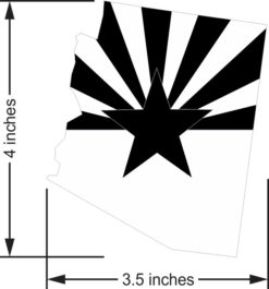 Black and White Arizona Sticker