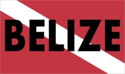 Belize Scuba Diver Down Flag Sticker