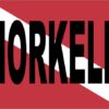 Snorkeler Scuba Diver Down Flag Sticker