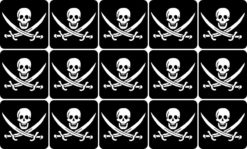 Jolly Roger Pirate Flag Stickers