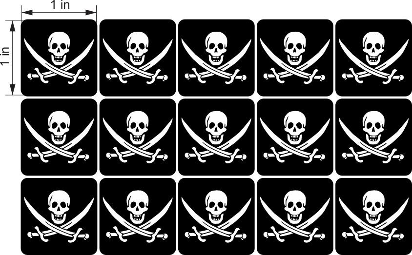 Jolly Roger Pirate Flag Stickers