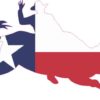 Right Facing Texas Flag Bull Rider Sticker