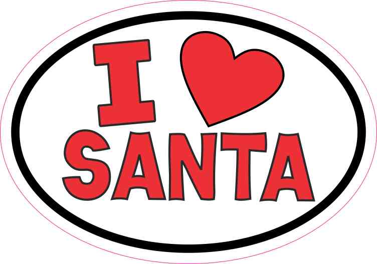 I Love Santa Sticker