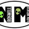 Alien Oval Roswell New Mexico Sticker