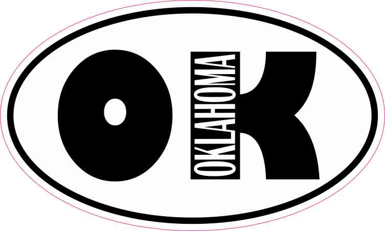 Oval OK Oklahoma Sticker