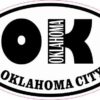 Oval OK Oklahoma City Sticker