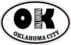 Oval OK Oklahoma City Sticker