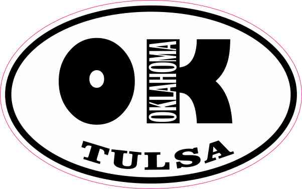 Oval OK Tulsa Oklahoma Sticker