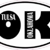 Oval OK Tulsa Oklahoma Sticker